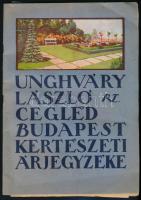 cca 1930-1940 2 képes reklám nyomtatvány: Szénásy Gyula ruhaáruháza, Unghváry faiskola, szőlő és borgazdaság