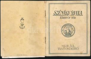 cca 1930-1940 2 képes reklám nyomtatvány: Szénásy Gyula ruhaáruháza, Unghváry faiskola, szőlő és bor...