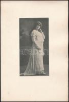 1960 Sándor Erzsi (1885-1962) operaénekesnő aláírása őt magát ábrázoló fotólap hátulján + fotó