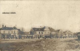 1921 Kőszeg, Fő tér, Schäffer Lipót, Koll Gáspár, Stampf Károly, Rusznyák Mátyás, Koller, Kohn Jakab és Dávid Antal üzlete, Karner Kávéház. photo