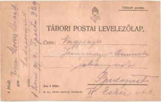 1916 Emlékül az olasz frontról. Első világháborús tábori posta képeslap beragasztott fotóval és élőv...