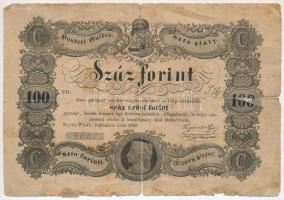 1848. 100Ft Kossuth bankó T:IV ragasztott Hungary 1848. 100 Forints Kossuth bankó C:G sticked Adamo G114