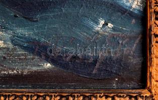 Matskássy Pál (?-?): Háborgó tenger. Olaj, karton, jelzett, keretben, 28×35 cm