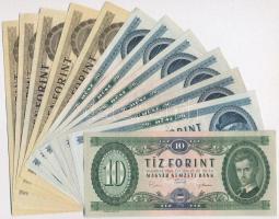 12db-os vegyes magyar forint bankjegy tétel T:II,III mind szép papír