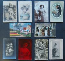 10db futott üdvözlő és motívumlap 10-es 30-as évek