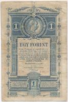 1882. 1Ft / 1G T:III,III- kis szakadás Hungary 1882. 1 Forint / 1 Gulden C:F,VG small tear Adamo G125