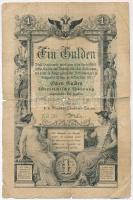 1866. 1G STN vízjeles T:IV Austrian Empire 1866. 1 Gulden STN watermark C:G Adamo G97