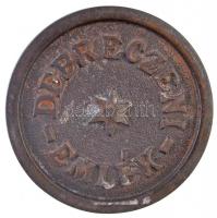 DN "Kossuth Lajos / Debreczeni emék" Br plakett (76mm) T:2 patina