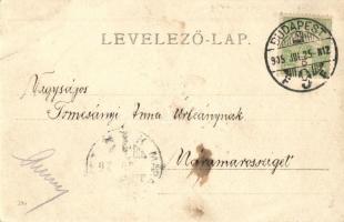 1905 Budapest, utászok csónak gyakorlat közben / Hungarian soldiers during boat exercise, photo