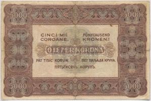 1920. 5000K "Orell Füssli Zürich" piros sorozat- és sorszám T:III- ly.
Hungary 1920. 5000...