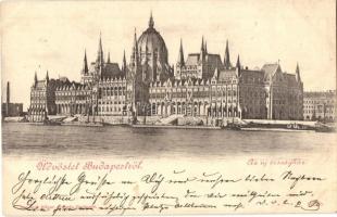 Budapest - 8 db főleg MODERN városképes lap az Országházról, közte 1 régi és 1 reprodukció / 8 MODER...