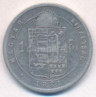 1881KB 1Ft Ag "Ferenc József / Középcímer" T:2-,3
Adamo M15