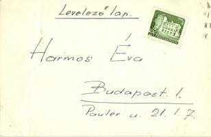 1961 Kézzel festett húsvéti üdvözlőlap / Hand-painted Easter greeting card (fa) (non PC)