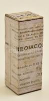 cca 1940 Neoiacol gyógyszeres doboz (Oktogon gyógyszertár) m:8 cm