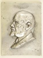 Lenin, alumínium plakett, jelzés nélkül, 18,5 ú14,5×3 cm