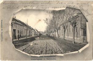 Karánsebes, Caransebes; Wekerle utca / street, Art Nouveau (Rb)