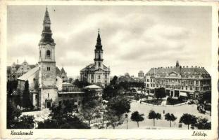 Kecskemét - 4 db régi városképes lap / 4 pre-1945 Hungarian town-view postcards