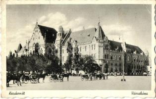 Kecskemét - 4 db régi városképes lap / 4 pre-1945 Hungarian town-view postcards