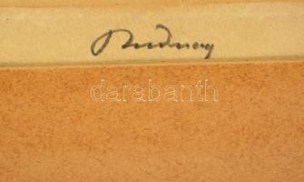 Rudnay Gyula (1878-1957): Öreg magyar ember. Rézkarc, papír, üvegezett keretben, 17x12 cm