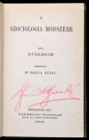 Kultura és Tudomány 6 kötete: 
Durkheim: A szociológia módszere. Fordította: Dr. Balla Antal. 
Ben...