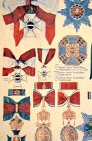 "Kitüntetéseink", szemléltető fali plakát, kis sérülésekkel, modern reprint, 58×83,5 cm