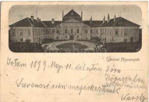 1899 Köpcsény, Kittsee; Dr. Batthyány-Strattmann László herceg kastélya / castle (vágott / cut)