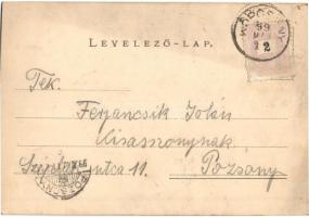 1899 Köpcsény, Kittsee;  Dr. Batthyány-Strattmann László herceg kastélya / castle (vágott / cut)