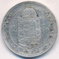 1881KB 1Ft Ag "Ferenc József / Középcímer" T:2
Adamo M15