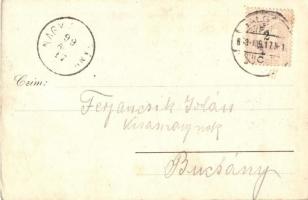 1899 Galgóc, Hlohovec; Ferenc József tér, üzletek, Gróf Erdődy várkastély. Szold Jakab kiadása / squ...