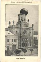 1911 Kecskemét, látkép a földrengés után, zsidó (izraelita) templom, zsinagóga, Magyar Általános Hitelbank kecskeméti fiókja (EK)
