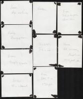 1939 Kassa, 9 db fotó a belvárosról, hátuljukon feliratozva, 8×11 cm