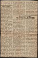1926 2 db kivágat a kolozsvári Új kelet zsidó politikai napilapból, érdekes aktuális hírekkel