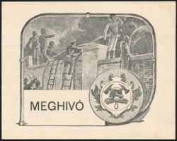 1925 Grafikus meghívó a csömöri tűzoltó testület mulatságára.