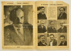 1919 A Forradalmi Kormányzótanács tagjait bemutató nyomtatvány. Restaurált .30x22 cm