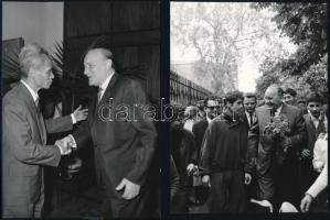 cca 1960-1980 Kádár János rendezvényeken, 4 db fotó, közte sajtófotó is, egy részük feliratozva, különböző méretben