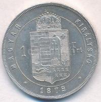 1879KB 1Ft Ag "Ferenc József / Középcímer" T:1-,2 
Adamo M15