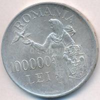 Románia 1946. 100.000L Ag "I. Mihály" T:2,2- 
Romania 1946. 100.000 Lei Ag "Mihai I&...
