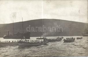 1915 10db haditengerészeti fotó képeslap+1 fénykép / Austro Hungarian navy, 10 photo postcards+1 pho...