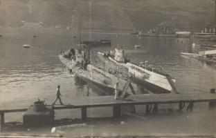 1915 10db haditengerészeti fotó képeslap+1 fénykép / Austro Hungarian navy, 10 photo postcards+1 pho...
