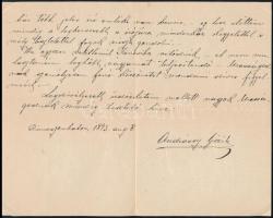 1893 Rimaszombat, Andrássy Gizella (?-?) levele roffi Borbély László (1805-1895) részére