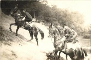 WWI K.u.K. cavalrymen on horses, photo
