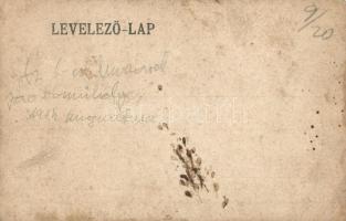 1914 Az 1-es huszárok javítóműhelye / WWI K.u.K. hussars, repair workshop, group photo (kopott élek ...