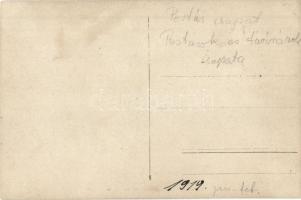 1919 Katonai postások és távírászok csapata, csoportképe / WWI K.u.K. military postmen and telegraph...