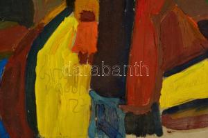 Cs. Németh Miklós (1934-2012): Hűvös idő, olaj, karton, jelzett, 43×35 cm