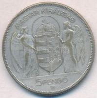 1930. 5P Ag "Horthy jobbra" T:2-,3 
Adamo P8