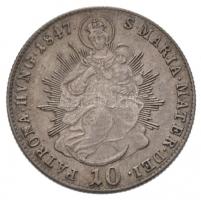 1847B 10Kr Ag "V. Ferdinánd" Körmöcbánya (3,89g) T:2 patina / Hungary 1847B 10 Kreuzer Ag ...