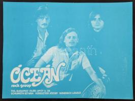 cca 1980 Óceán zenekar (Schumeth István, Keresztesi József, Windisch László), plakát, kis szakadással, 29x39 cm.