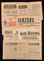 1956 9 db különböző forradalom ideje alatt megjelent újság a forradalom híreivel, jó állapotban