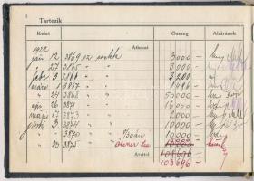 Nagyvárad 1923. "Nagyváradi Takarékpénztár - Folyószámla könyv" bejegyzésekkel + 1946. &qu...