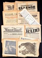 cca 1850-1940 Újságok: Nagyrészt ritka, helyi kiadású és szakmai lapok gyűjteménye, egy évfolyamot m...